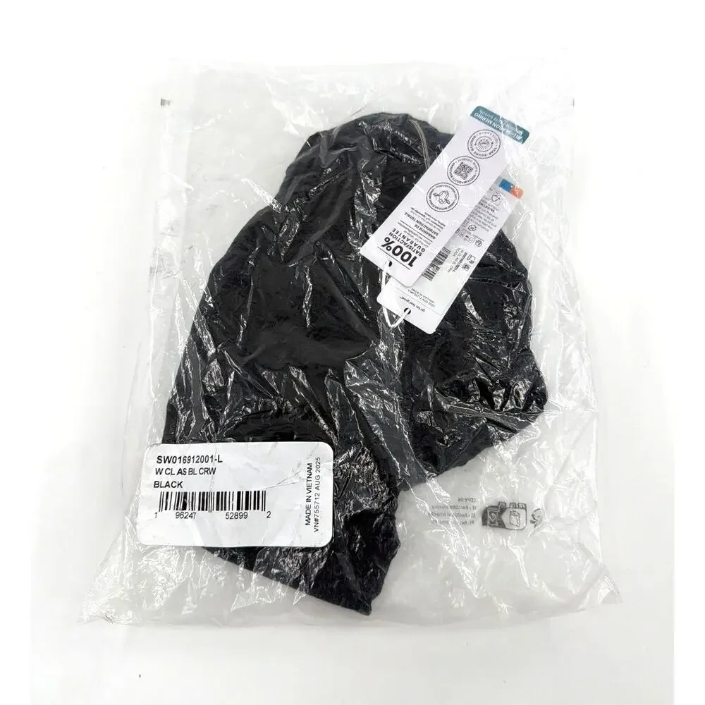 Smartwool Black Classic All-Season Merino Base Layer Crew Top Size L